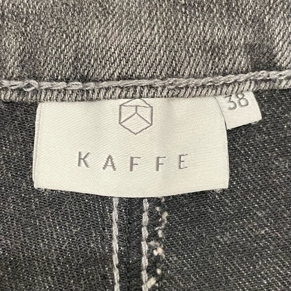 NWT KAFFE KAzina Women's Long Denim Shorts Size Medium (Danish 38) Dark Grey - Picture 3 of 8
